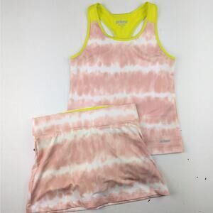 Prince Pink & White Tie Dye Athletic Tank & Skort Set - XS (6-7)